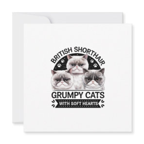 British Shorthair Grumpy Cats Invitation