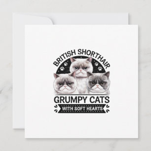 British Shorthair Grumpy Cats Invitation