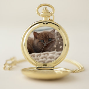 British shorthair, Kitten, Cat Pocket Watch