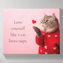British Shorthair Love Yourself Canvas
