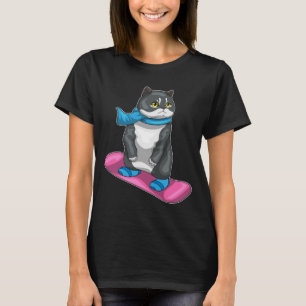 British Shorthair Snowboard Winter sports T-Shirt
