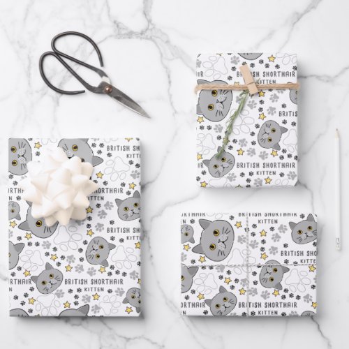 British Shorthair Wrapping Paper Sheets