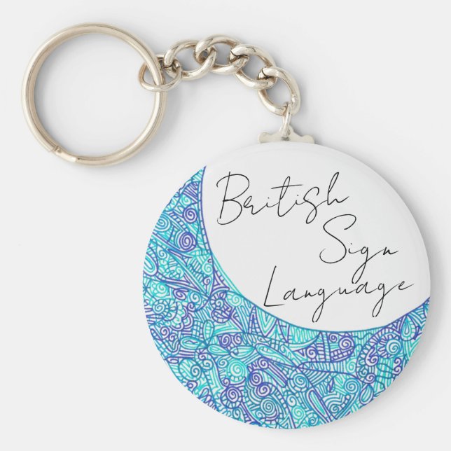 British Sign Language Keychain (Front)