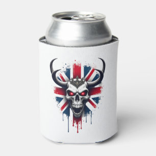 British Skull England UK Flag Premium T-Shirt (2) Can Cooler