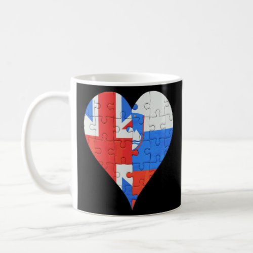 British Slovenian Flag Heart  Coffee Mug