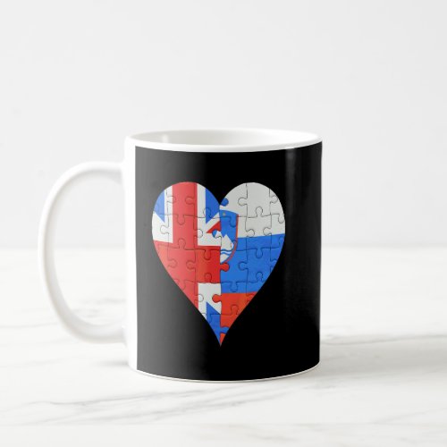 British Slovenian Flag Heart  Coffee Mug