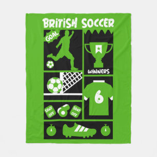 British Soccer Fleece Blanket