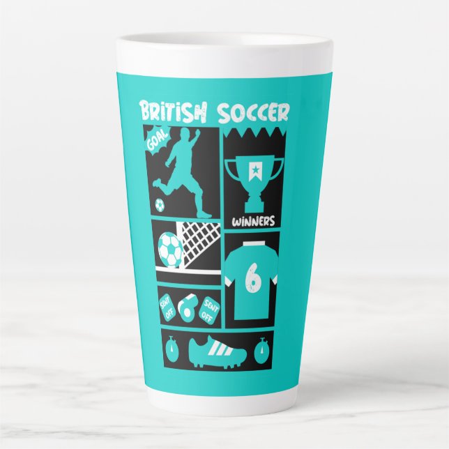 British Soccer  Latte Mug (Front)