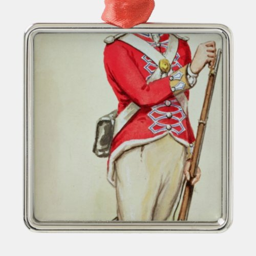 British soldier in Napoleonic times Metal Ornament