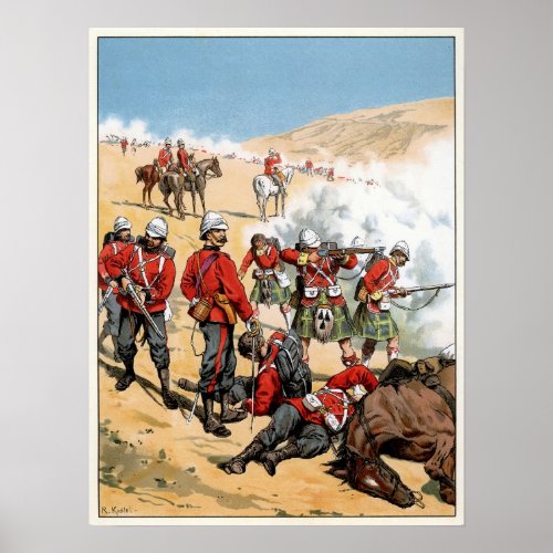British soldiers of the 19th century poster