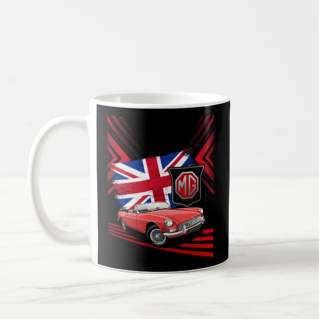 British Sports Car Mg Mgb Convertible Coffee Mug (Left)