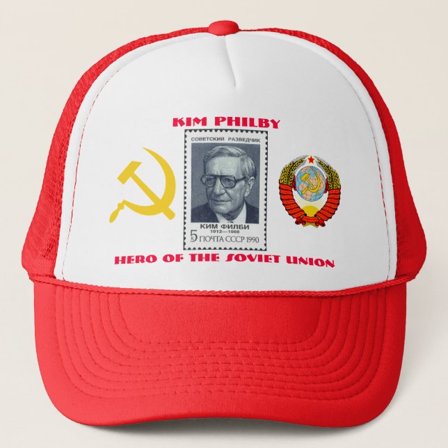 British Spy Kim Philby, Hero of the Soviet Union Trucker Hat (Front)