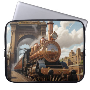 British Steam Train Leaving London Laptop Sleeve