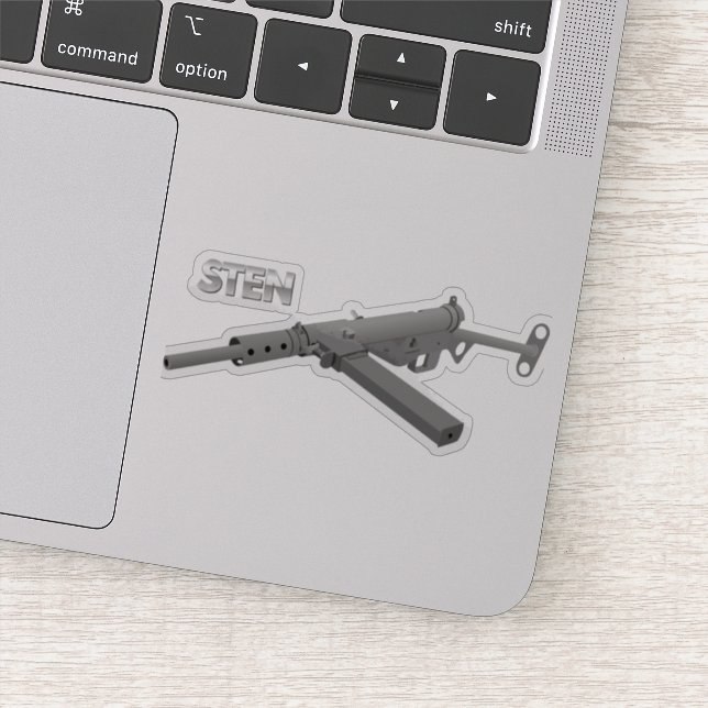 British Sten MKII Submachine Gun Sticker (Detail)