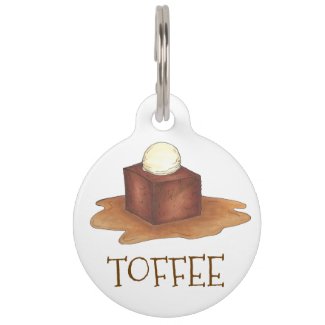 British Sticky Toffee Pudding Foodie Pet Dog Tag