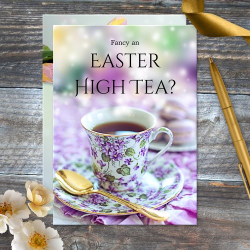 British Style High Tea or Easter Brunch Invitation