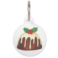 British Sugar Plum Pudding Dessert Christmas Holly