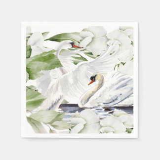 British Swan floral SET OF 50 Napkins