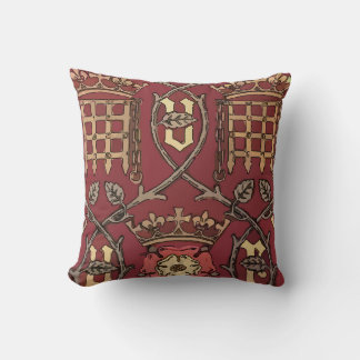British Symbols Throw Pillow
