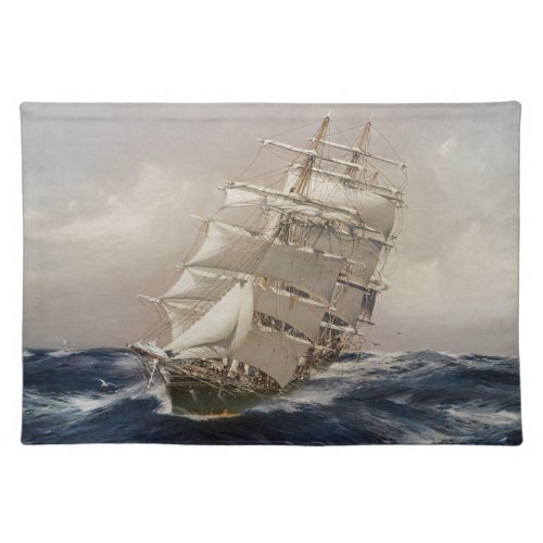 British Tea Clipper Thermopylae Cloth Placemat