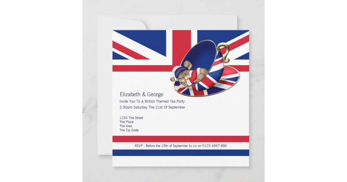 british themed party invitations