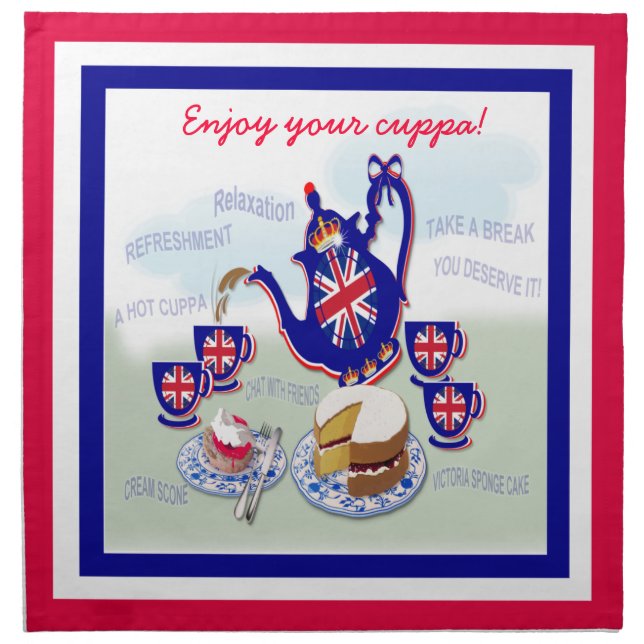 British Tea Time ~ Napkins (Front)