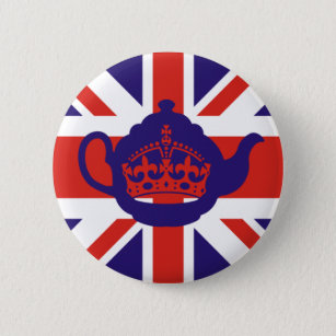 British Teapot Flag Button