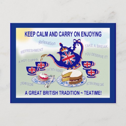 British Teatime   Postcard