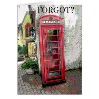 British Telephone Booth, add text Cards