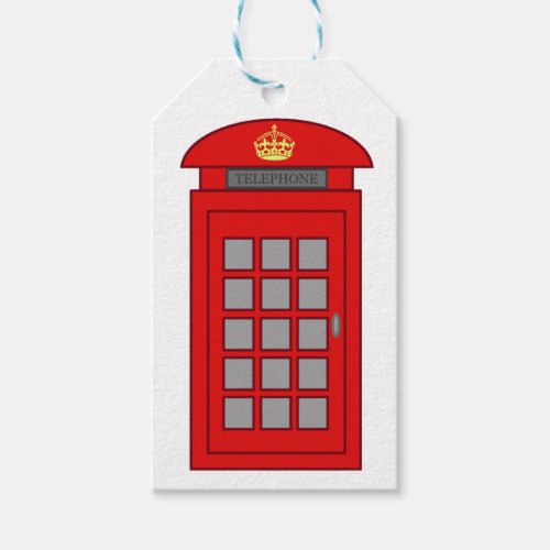British Telephone Box Gift Tags
