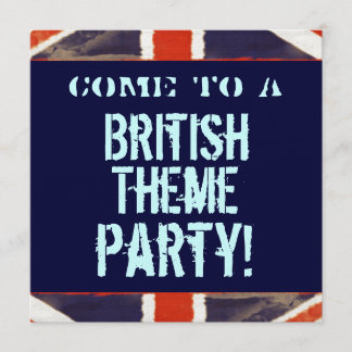 British Theme Party Invitation (Square)
