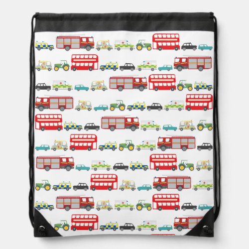 British Traffic Jam Drawstring Backpack