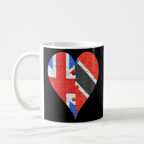 British Trinidadian And Tobagoan Flag Heart  Coffee Mug