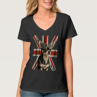 British UK Chihuahua on Great Britain Chihuahua T-Shirt