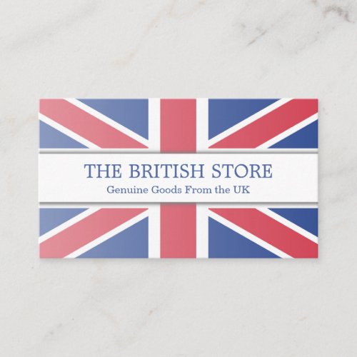 British  UK Flag Customizable Business Card