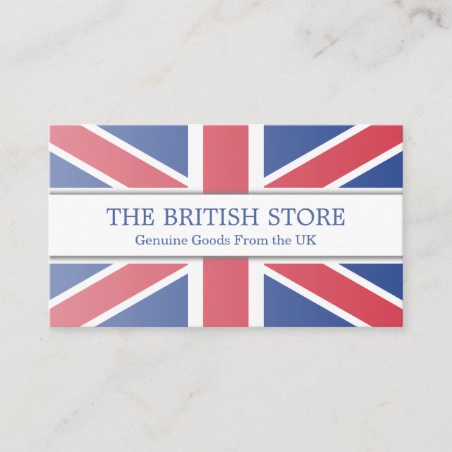 British / UK Flag Customizable Business Card (Front)