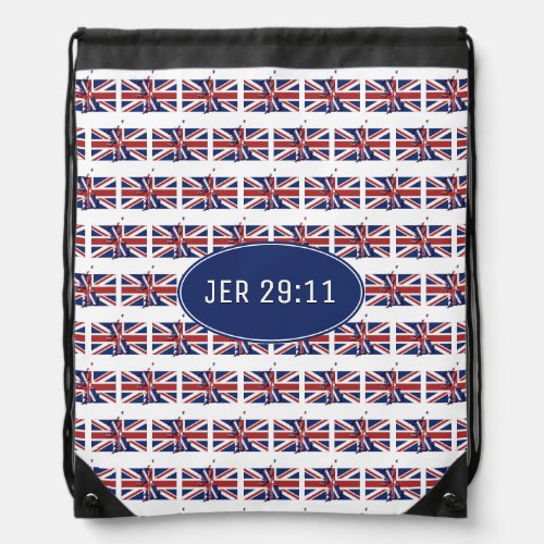 BRITISH UK FLAG  JEREMIAH 2911  Union Jack Drawstring Bag