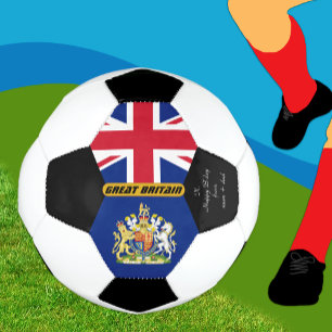 British / UK Personalized, Flag, Photo Soccer Ball