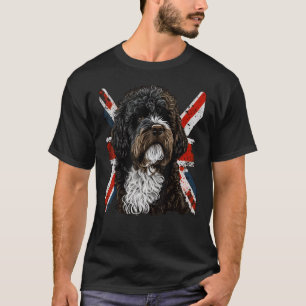 British UK Portie Dog on Great Britain Portuguese T-Shirt