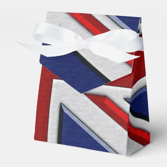 British UK Union Jack or Union Flag Patriotic Favor Boxes (Front Side)