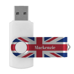 British UK United Kingdom Union Jack Flag Flash Drive
