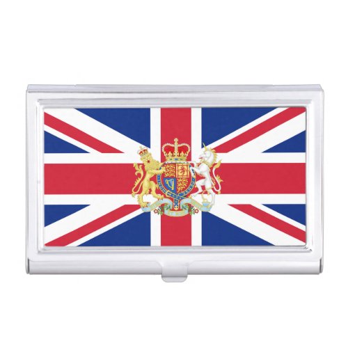British Union Flag and Royal Crest Business Card Case