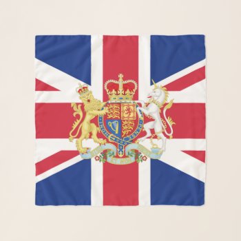 British Union Flag And Royal Crest Scarf by SunshineDazzle at Zazzle