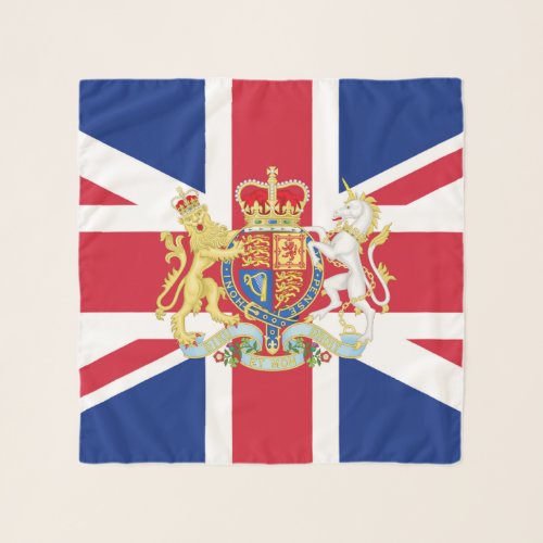 British Union Flag and Royal Crest Scarf
