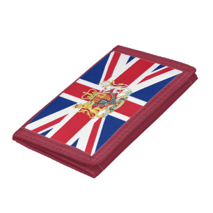British Union Flag and Royal Crest Tri-fold Wallet