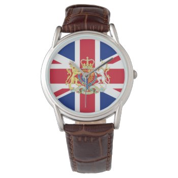 British Union Flag And Royal Crest Watch by SunshineDazzle at Zazzle