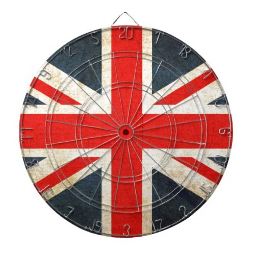 British Union Flag Dartboard With Darts