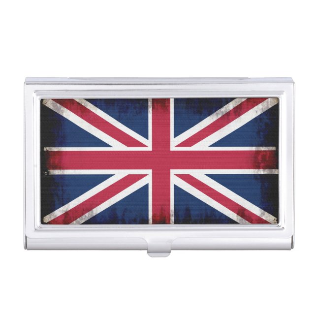 British Union Flag Union Jack Patriotic Design Case For Business Cards (Front)
