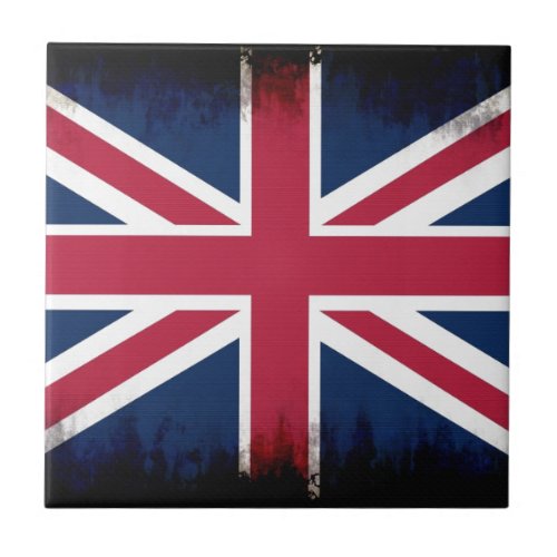 British Union Flag Union Jack Patriotic Design Ceramic Tile