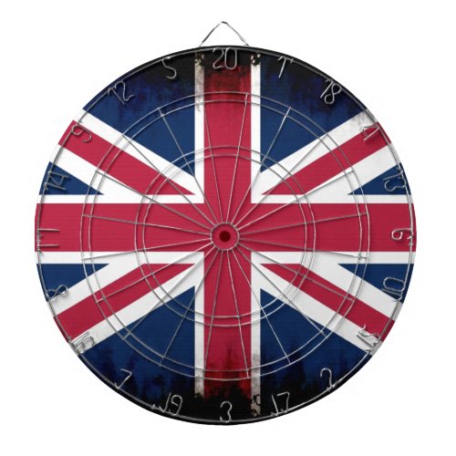 British Union Flag Union Jack Patriotic Design Dartboard With Darts